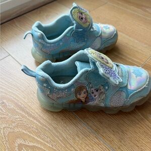 Frozen Themed Light Blue Kids Shoes